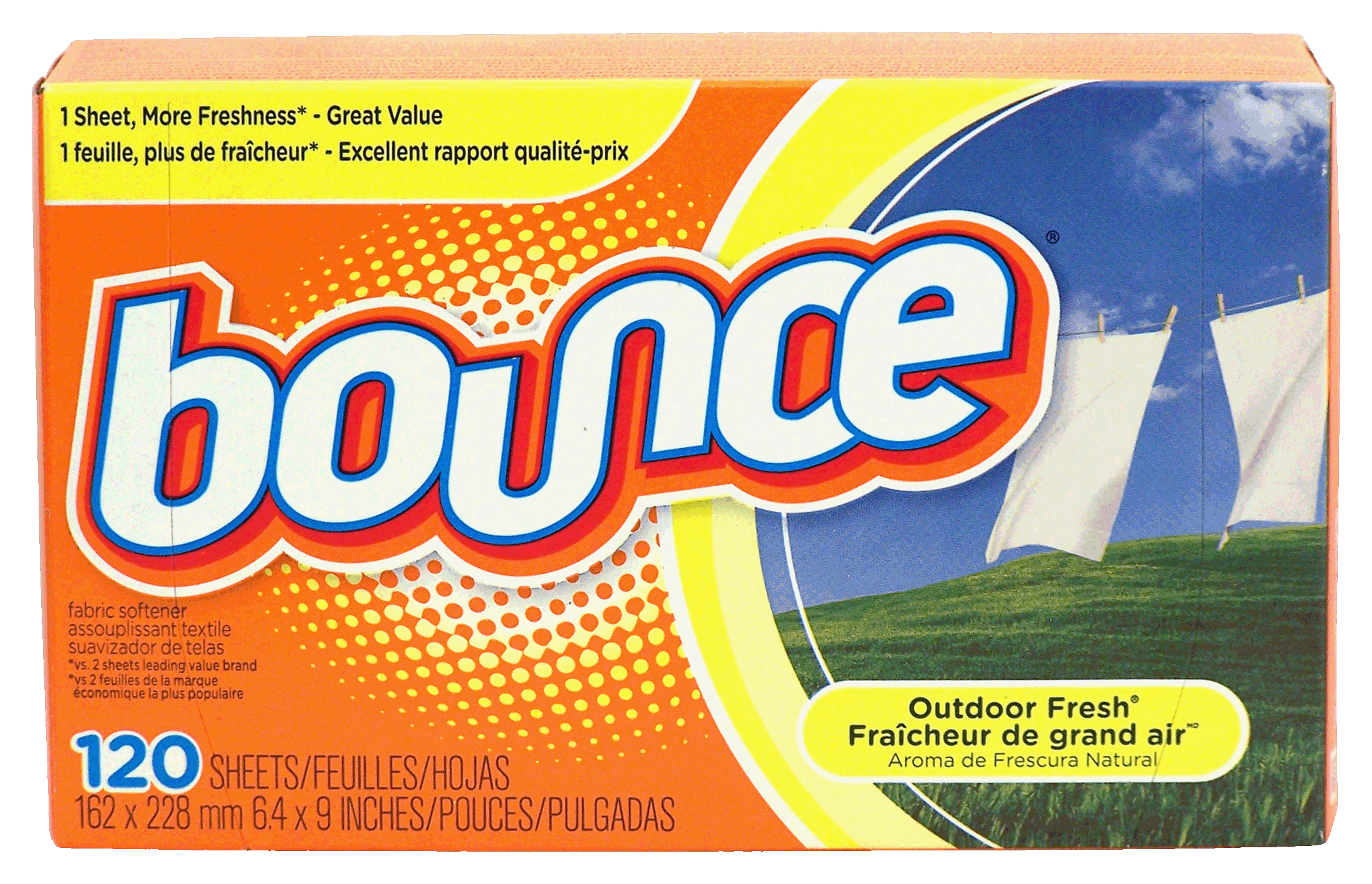 Bounce  fabric softener dryer sheets outdoor fresh Full-Size Picture